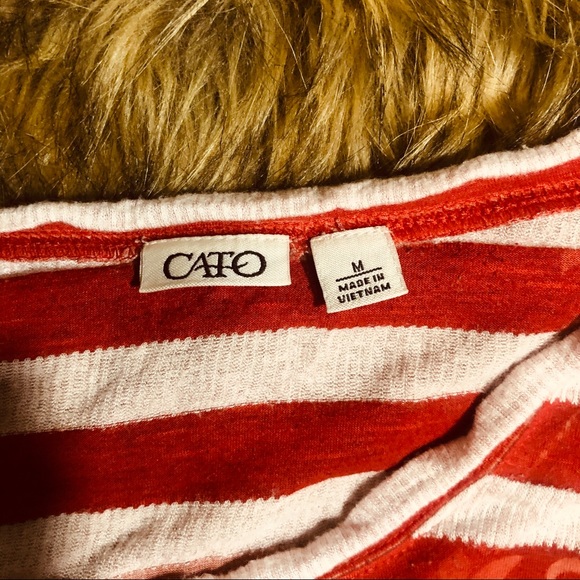 🌹Cato Medium women’s long sleeve stripe top - Picture 3 of 5